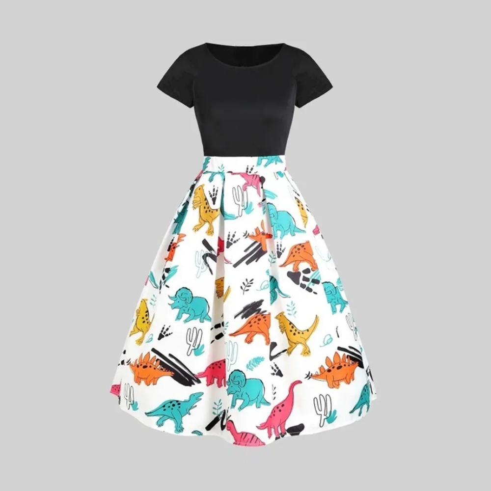 Dinosaur Flare Dress